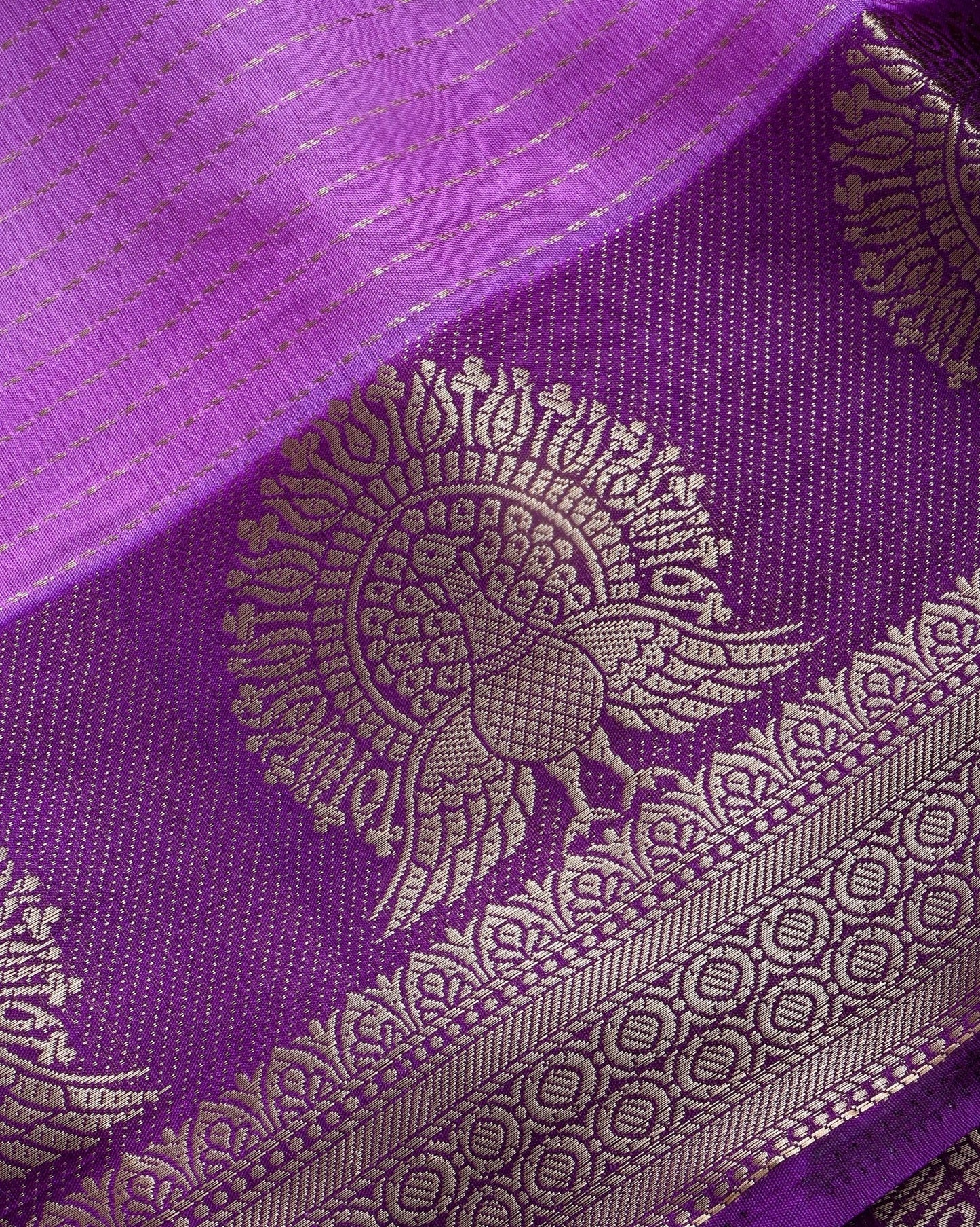 Purple Silk Banarasi Saree - Shop Vastram