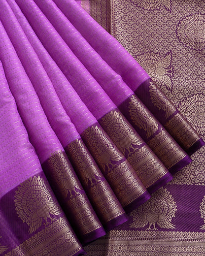 Purple Silk Banarasi Saree - Shop Vastram