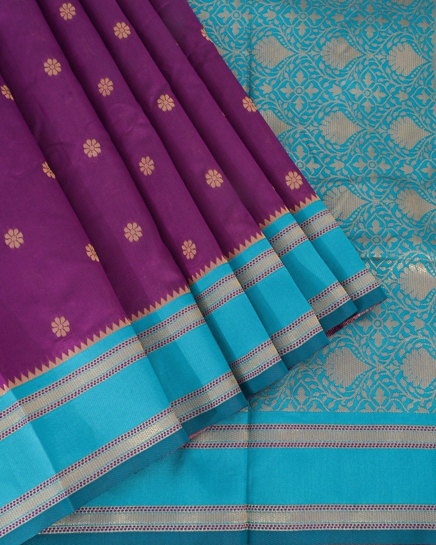 Purple Silk Banarsi Saree - Shop Vastram