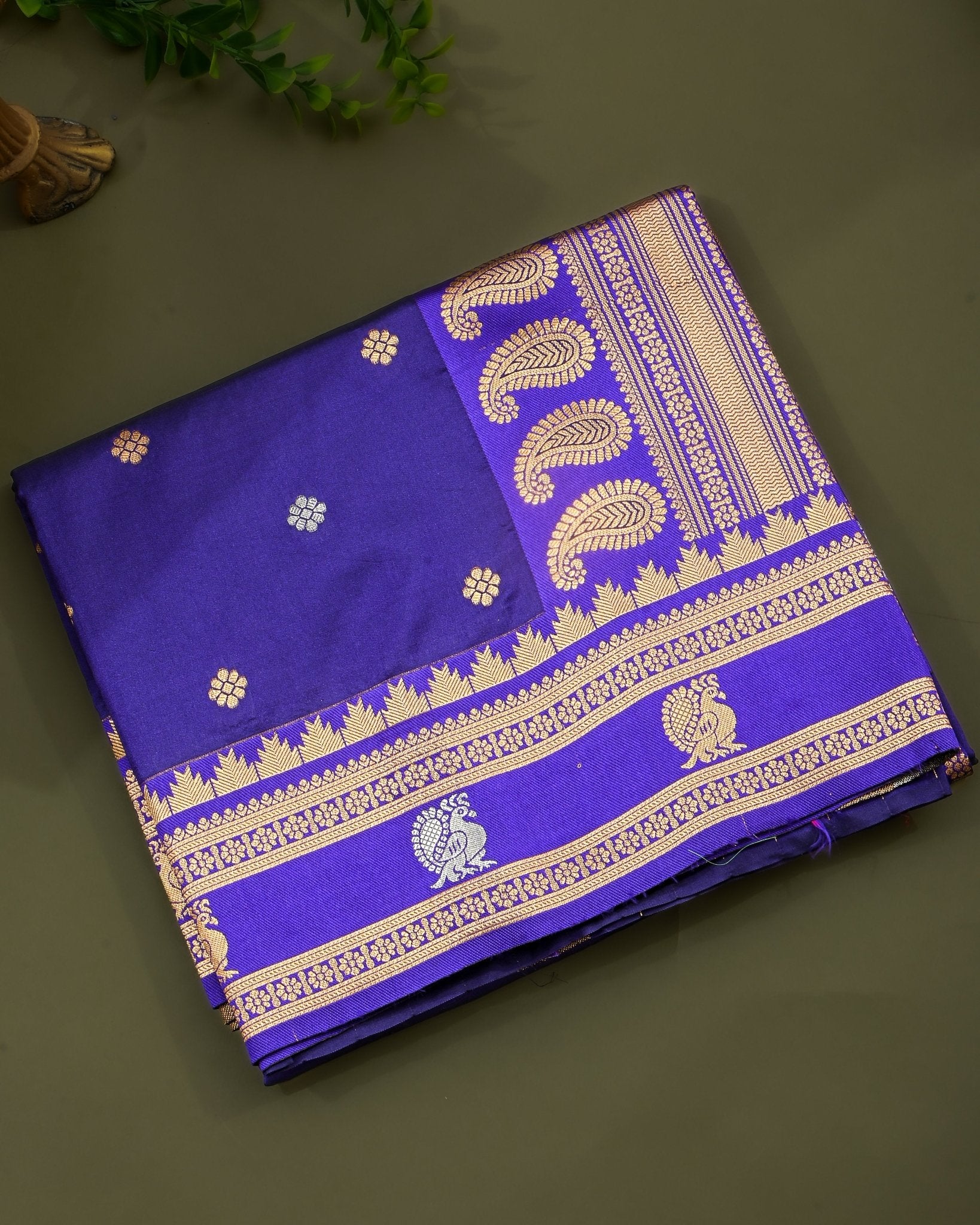 Purple Silk Banarsi Saree - Shop Vastram