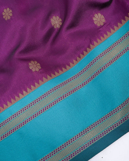 Purple Silk Banarsi Saree - Shop Vastram