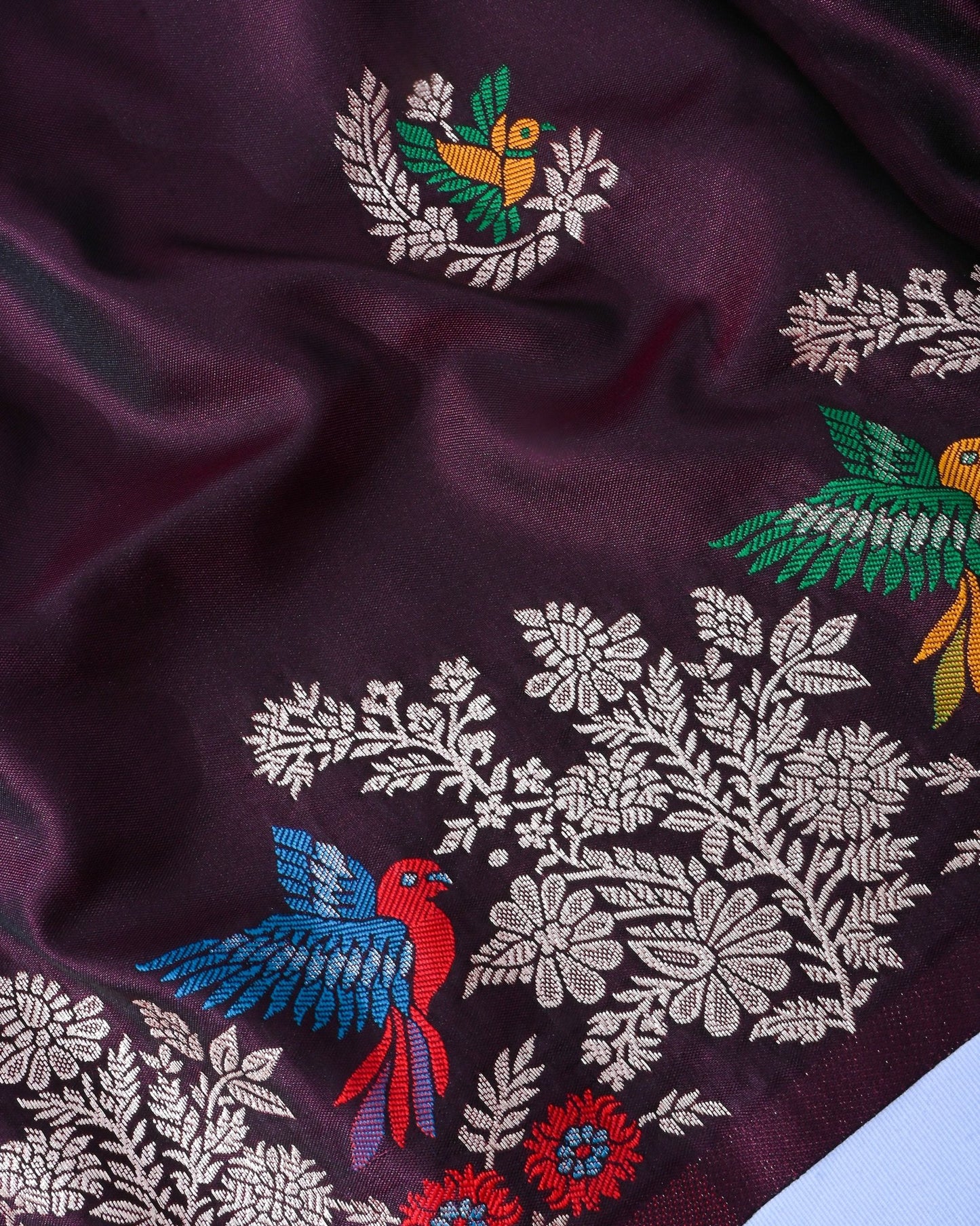 Purple Silk Banarsi Saree - Shop Vastram