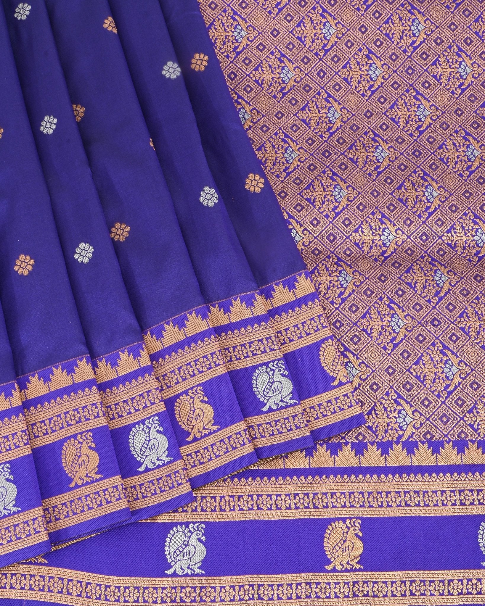Purple Silk Banarsi Saree - Shop Vastram