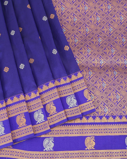 Purple Silk Banarsi Saree - Shop Vastram