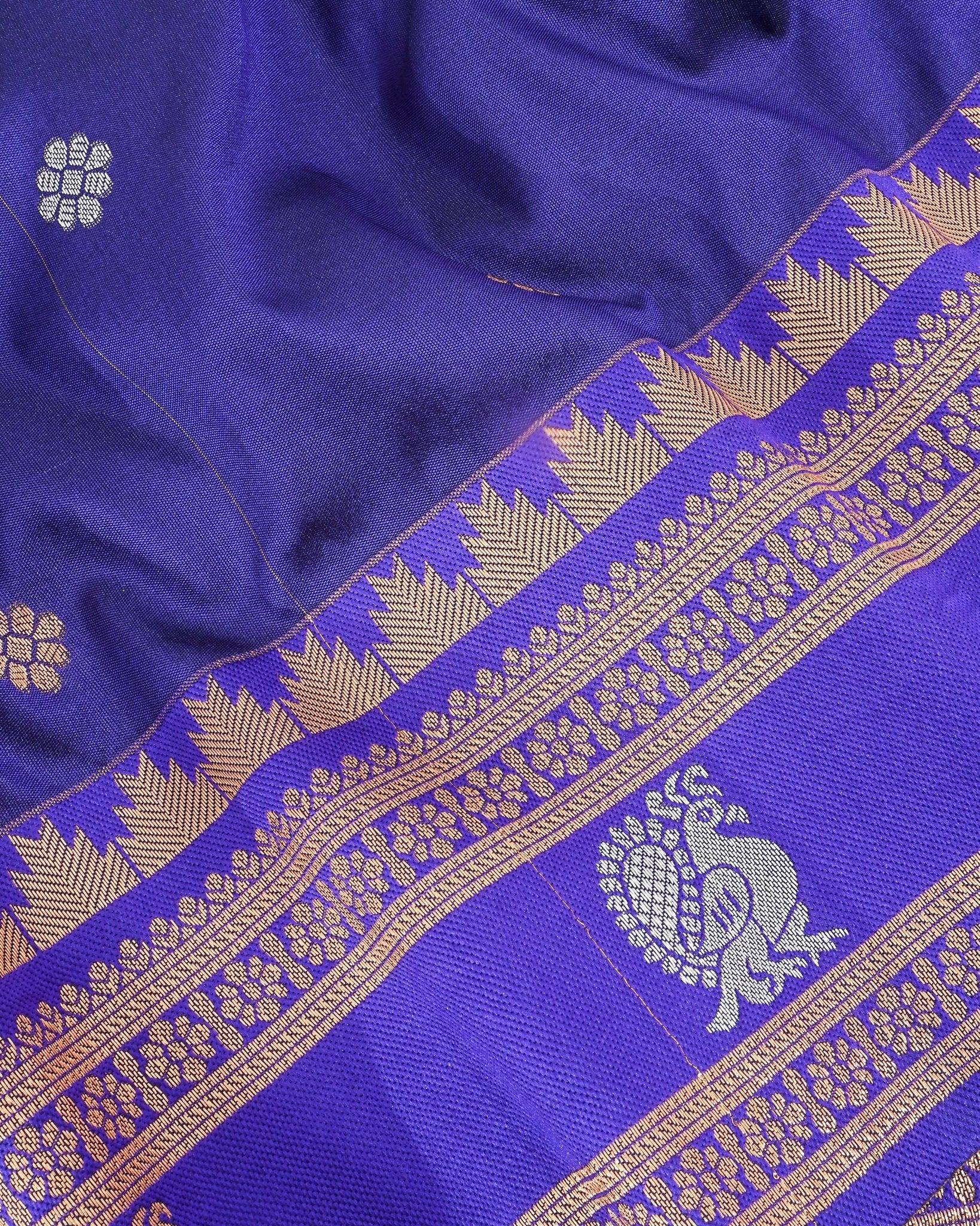 Purple Silk Banarsi Saree - Shop Vastram