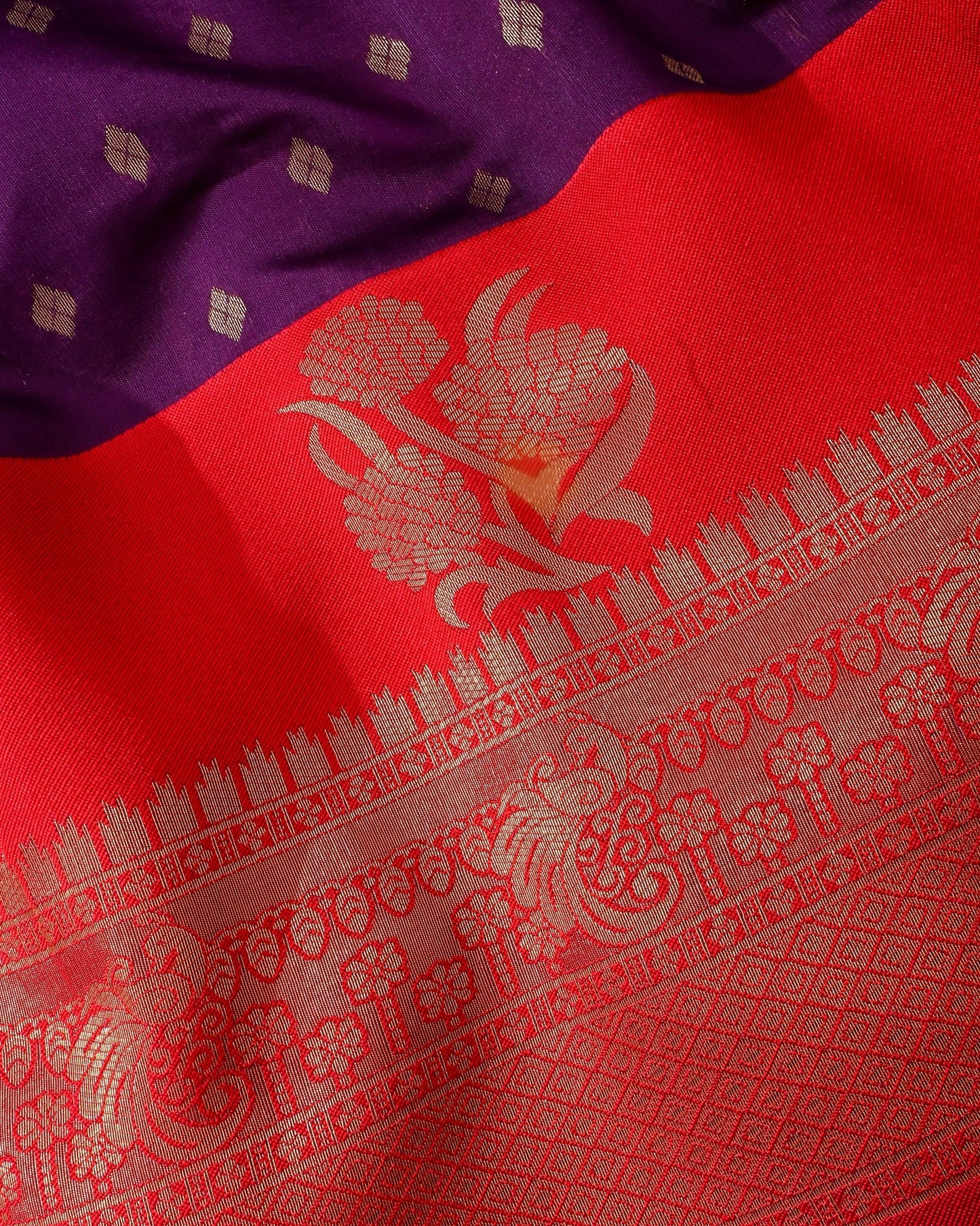 Purple Silk Banarsi Saree - Shop Vastram