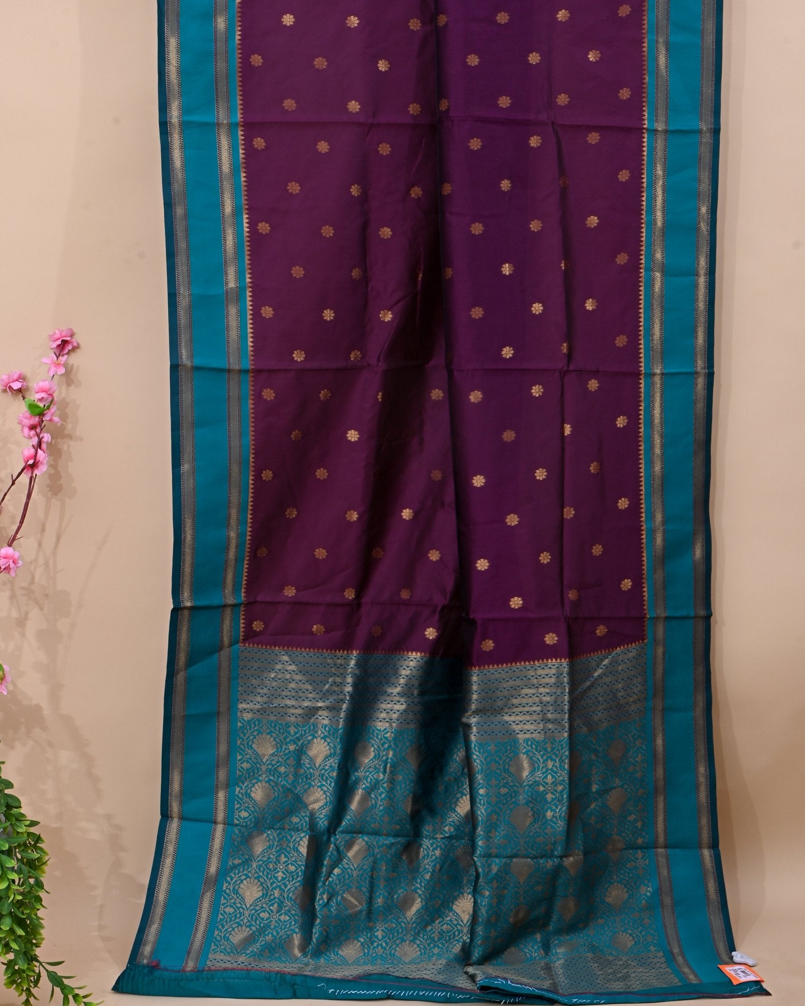 Purple Silk Banarsi Saree - Shop Vastram
