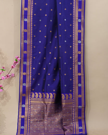 Purple Silk Banarsi Saree - Shop Vastram