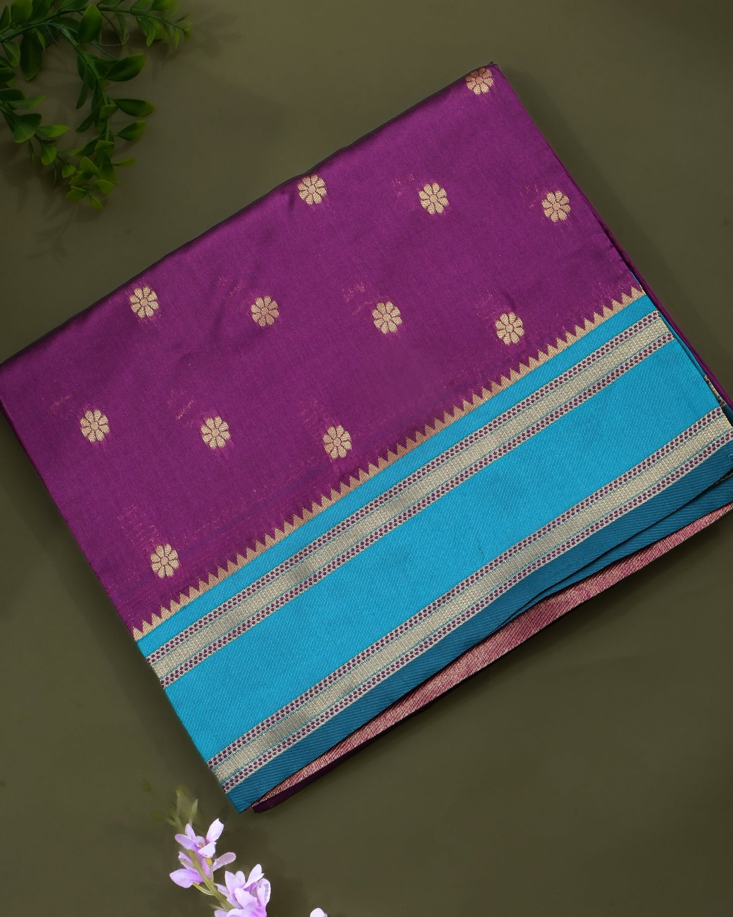 Purple Silk Banarsi Saree - Shop Vastram