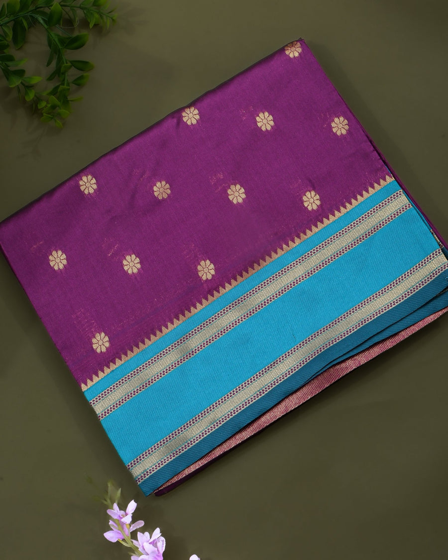 Purple Silk Banarsi Saree - Shop Vastram