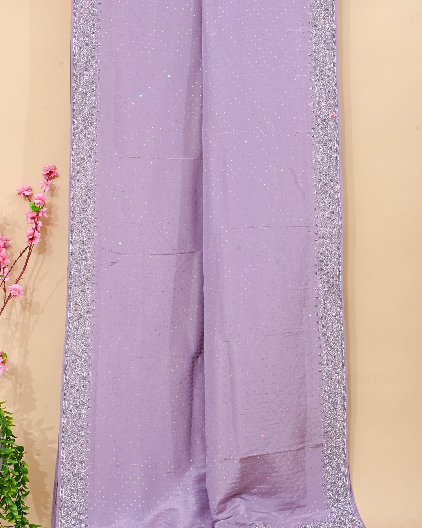 Purple Silk Embroidery Saree - Shop Vastram