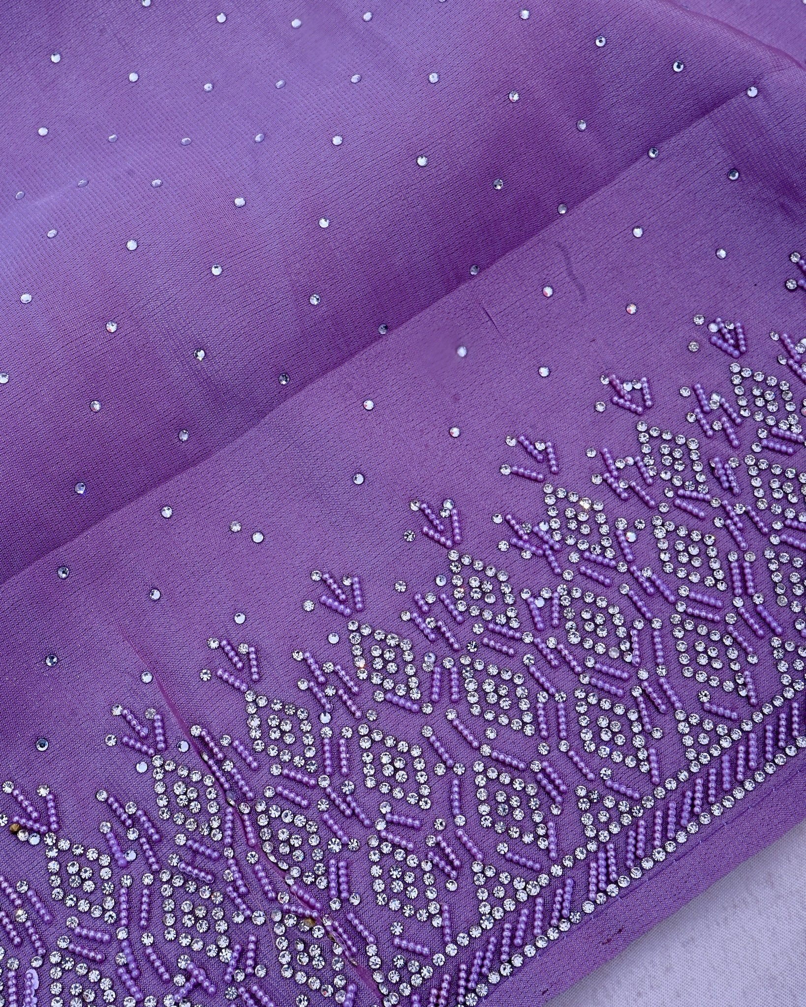 Purple Silk Embroidery Saree - Shop Vastram