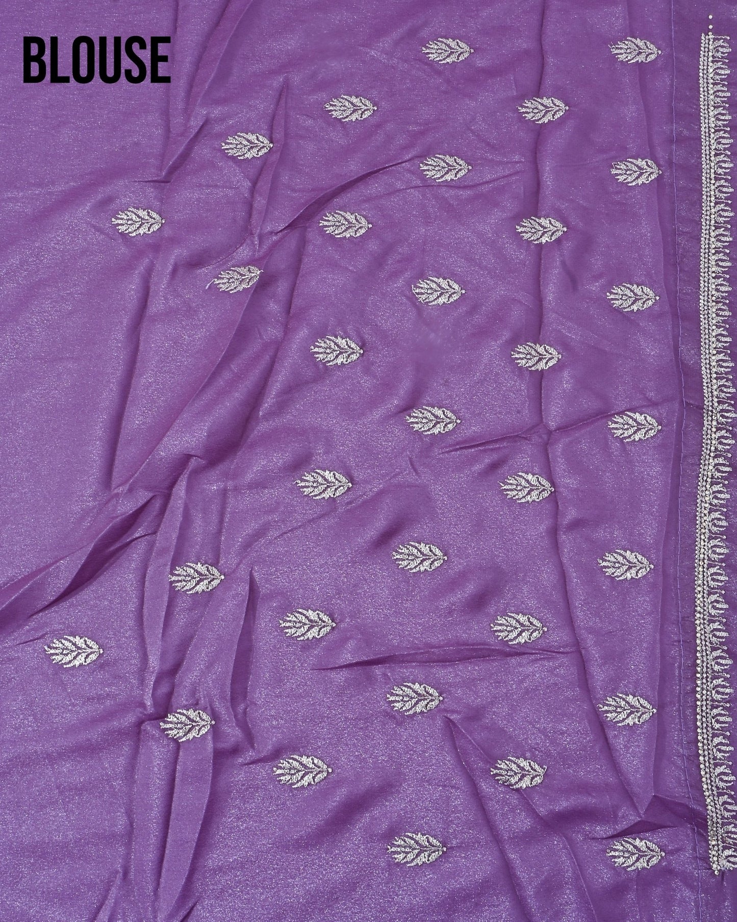 Purple Silk Embroidery Saree - Shop Vastram