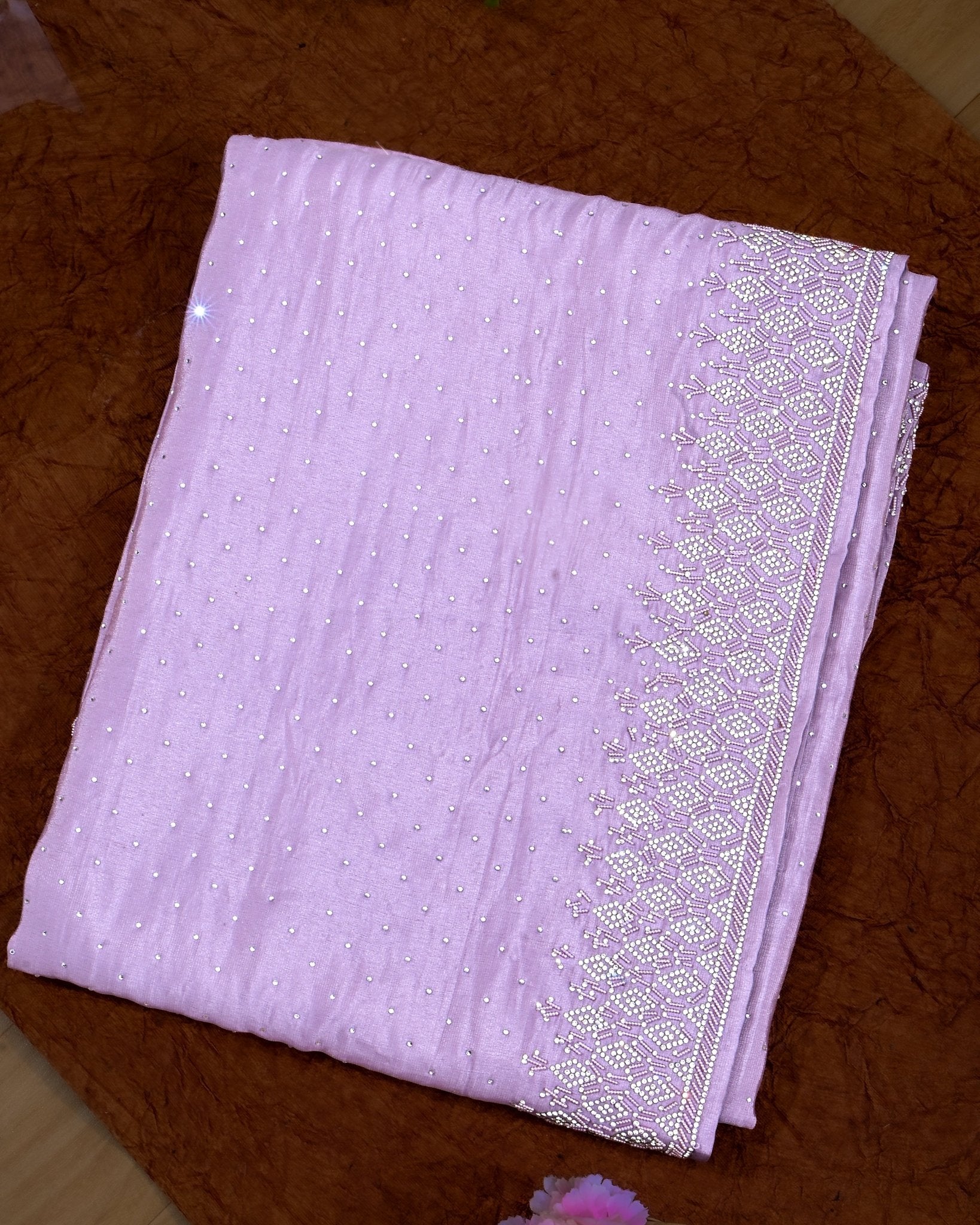 Purple Silk Embroidery Saree - Shop Vastram