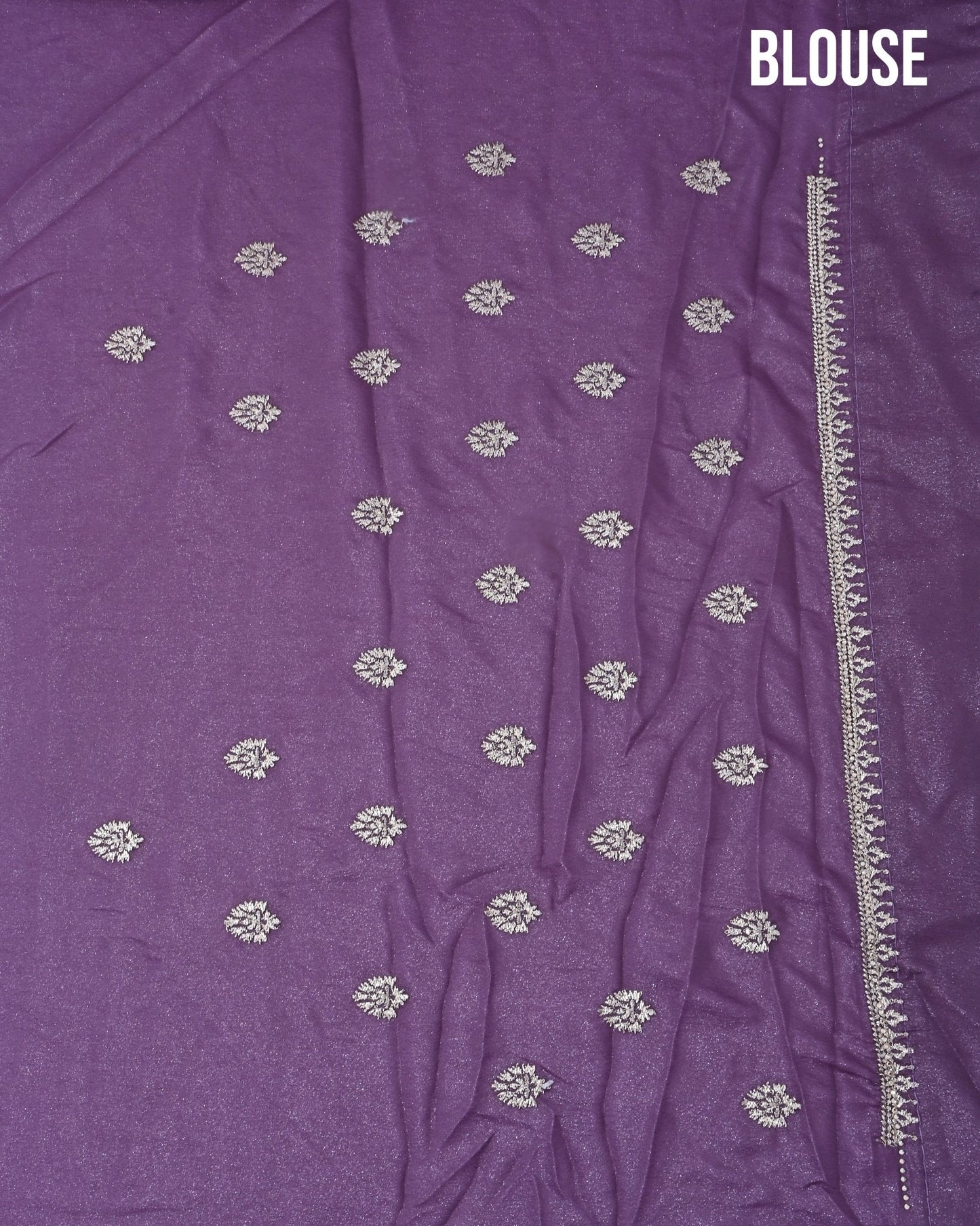 Purple Silk Embroidery Saree - Shop Vastram