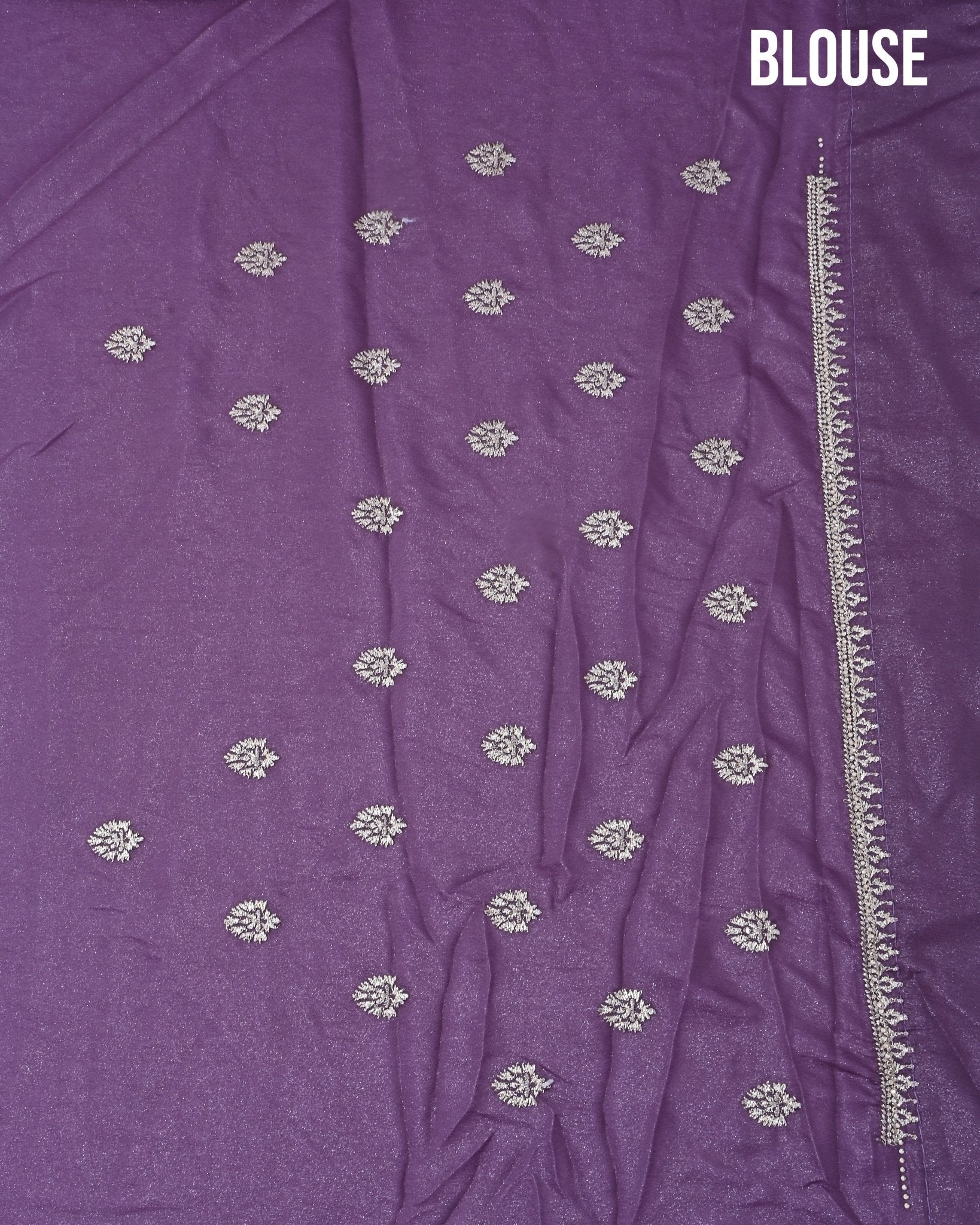 Purple Silk Embroidery Saree - Shop Vastram