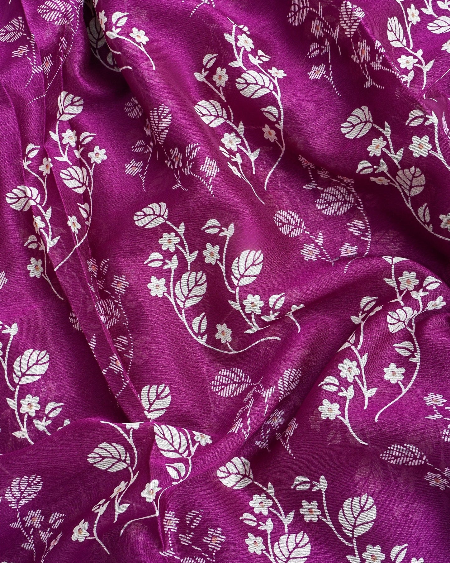 Purple Silk Printed Saree - Shop Vastram