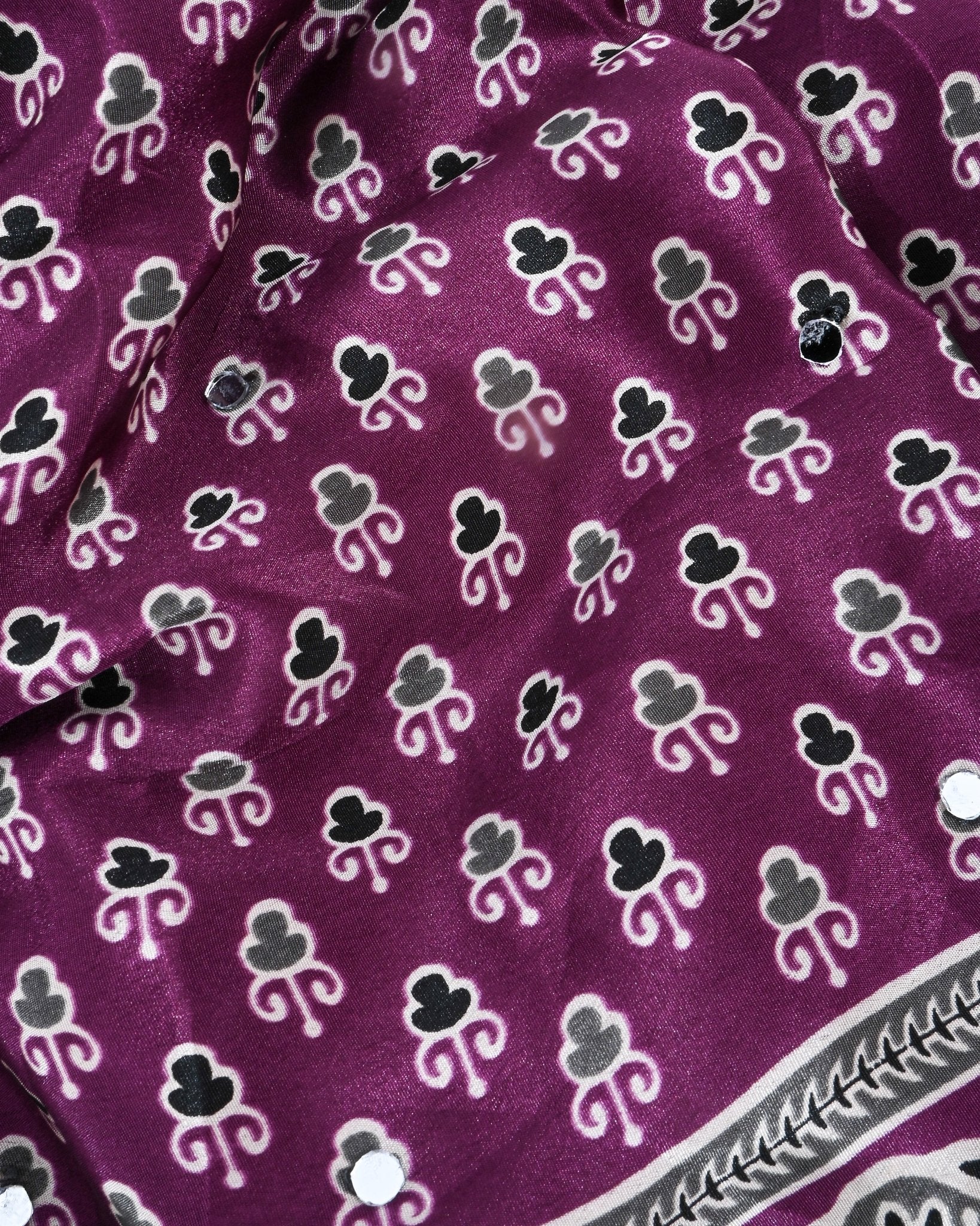 Purple Silk Printed Saree - Shop Vastram