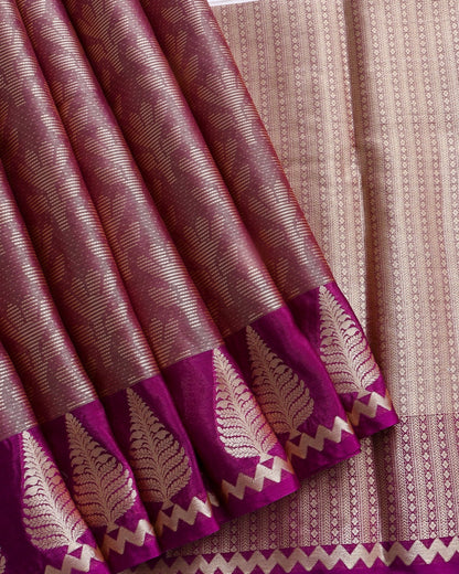 Purple Tissue Banarasi Saree - Shop Vastram