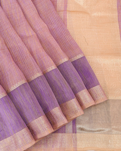 Purple Tissue Banarsi Saree - Shop Vastram