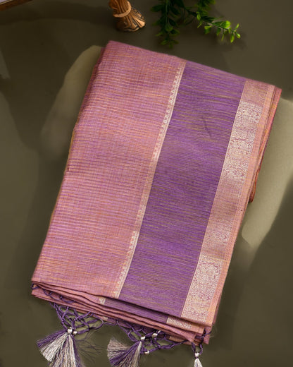 Purple Tissue Banarsi Saree - Shop Vastram