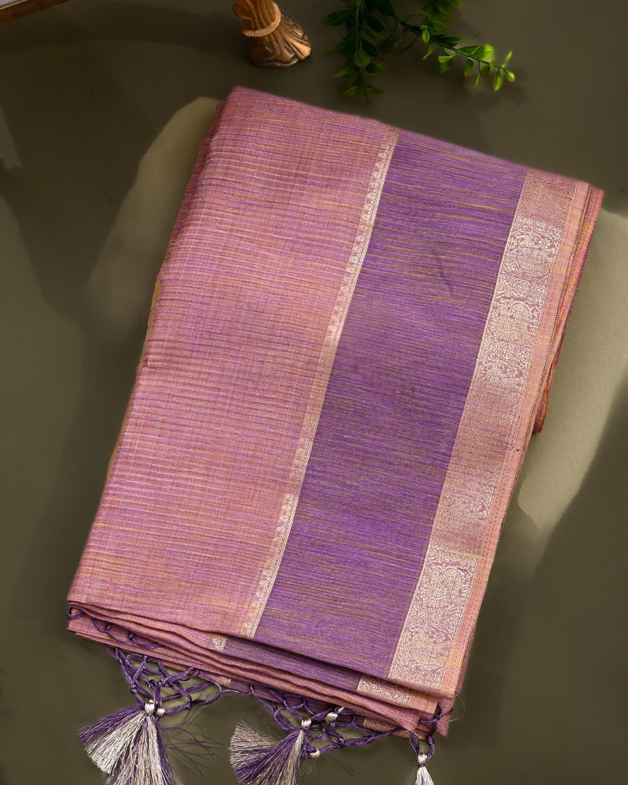 Purple Tissue Banarsi Saree - Shop Vastram