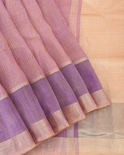 Purple Tissue Banarsi Saree - Shop Vastram