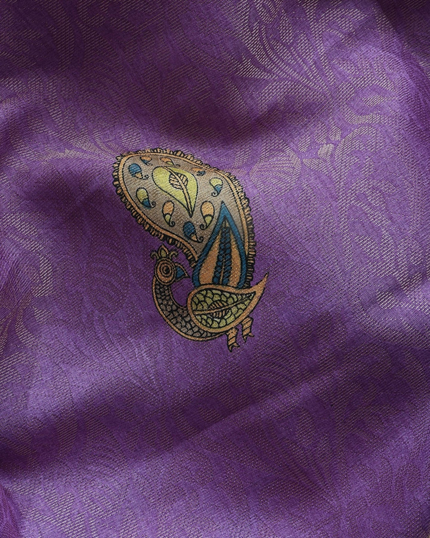Purple Tissue Printed Saree - Shop Vastram