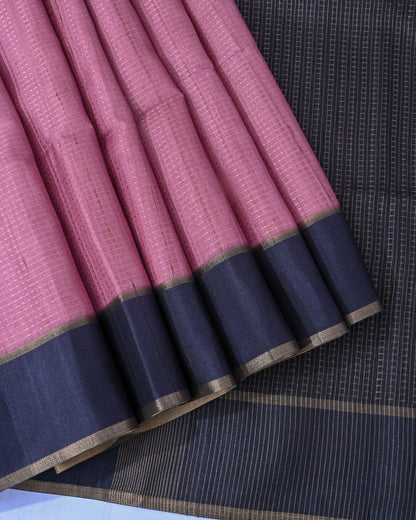 Purple Tusser Banarsi Saree - Shop Vastram