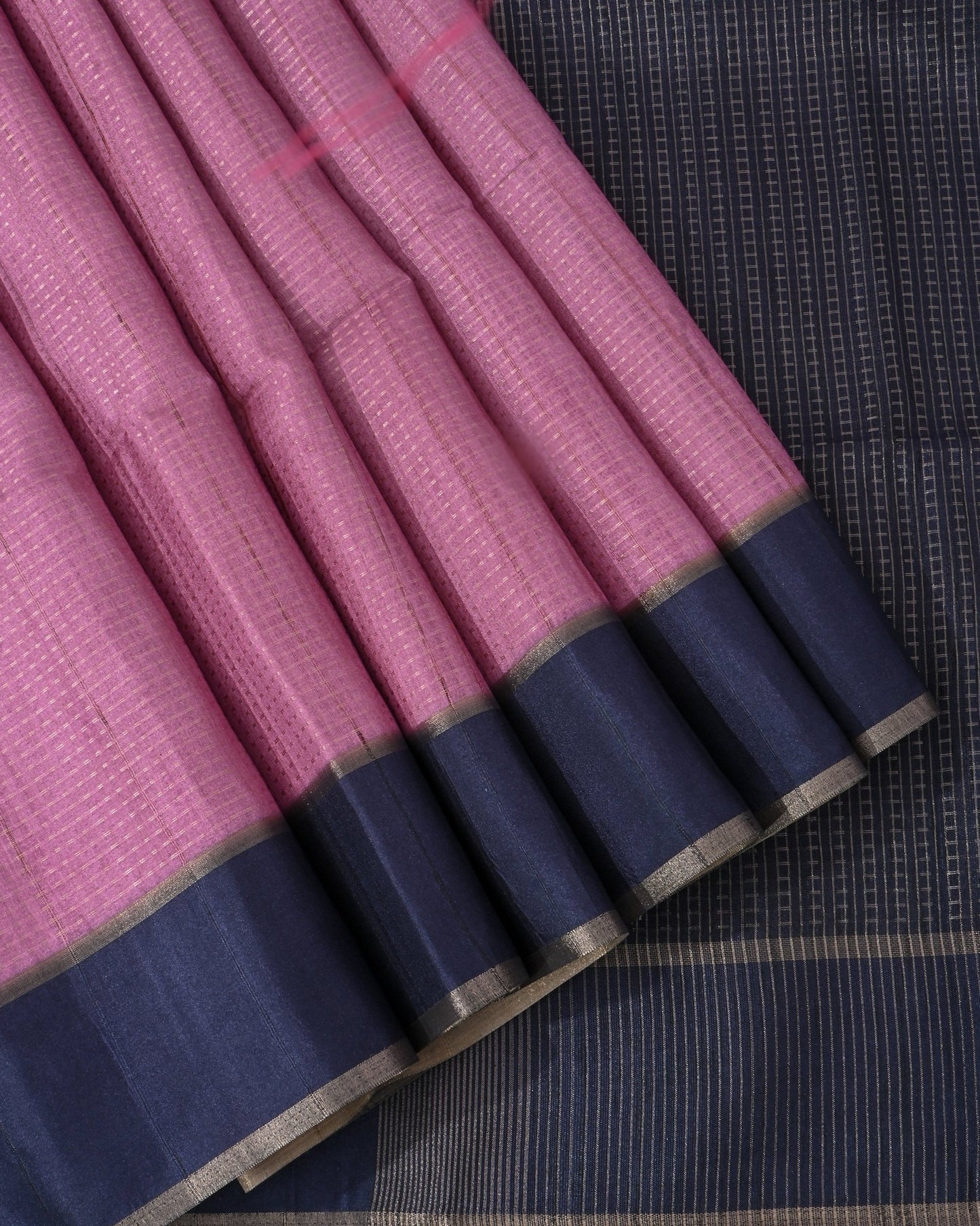 Purple Tusser Banarsi Saree - Shop Vastram