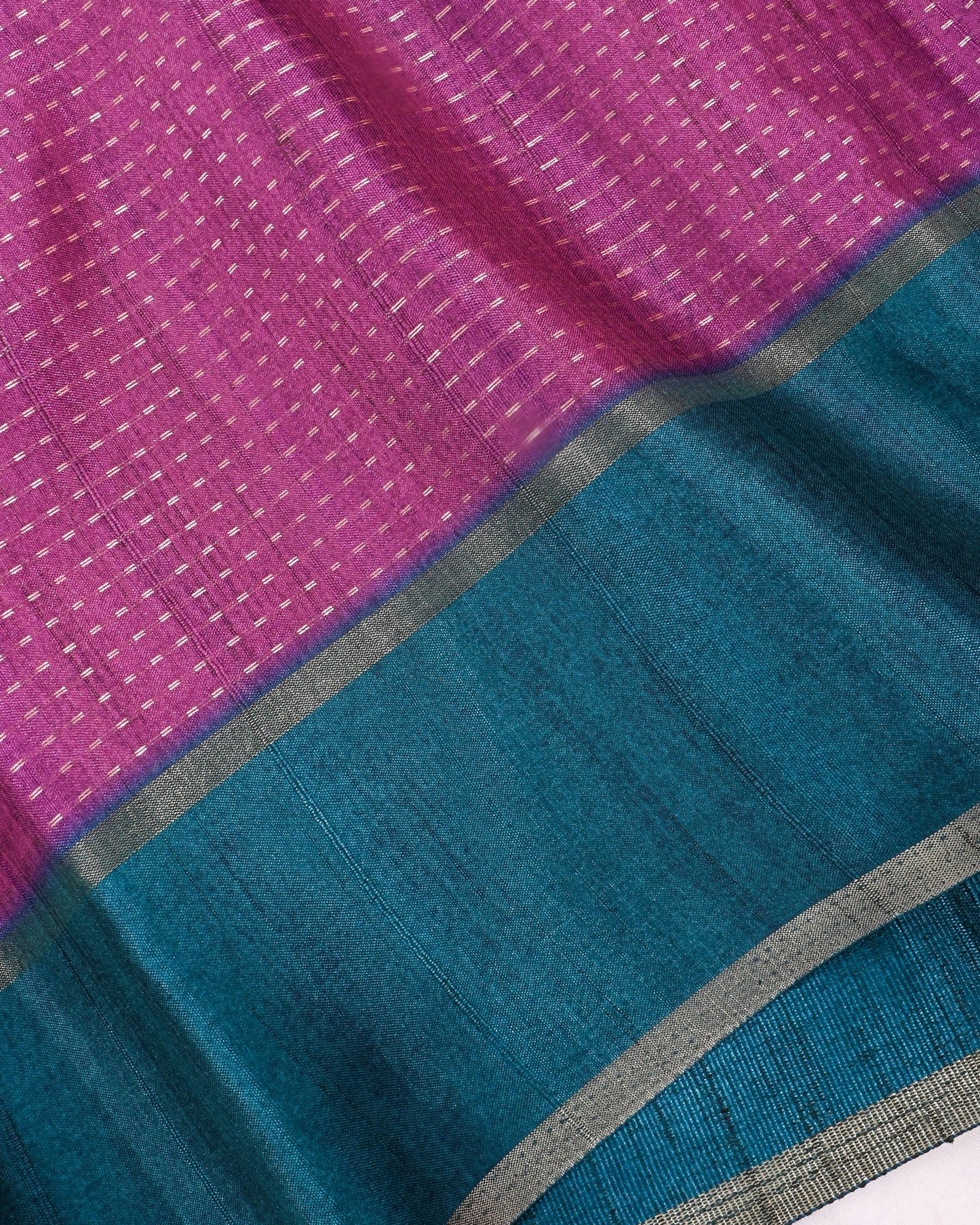 Purple Tusser Banarsi Saree - Shop Vastram