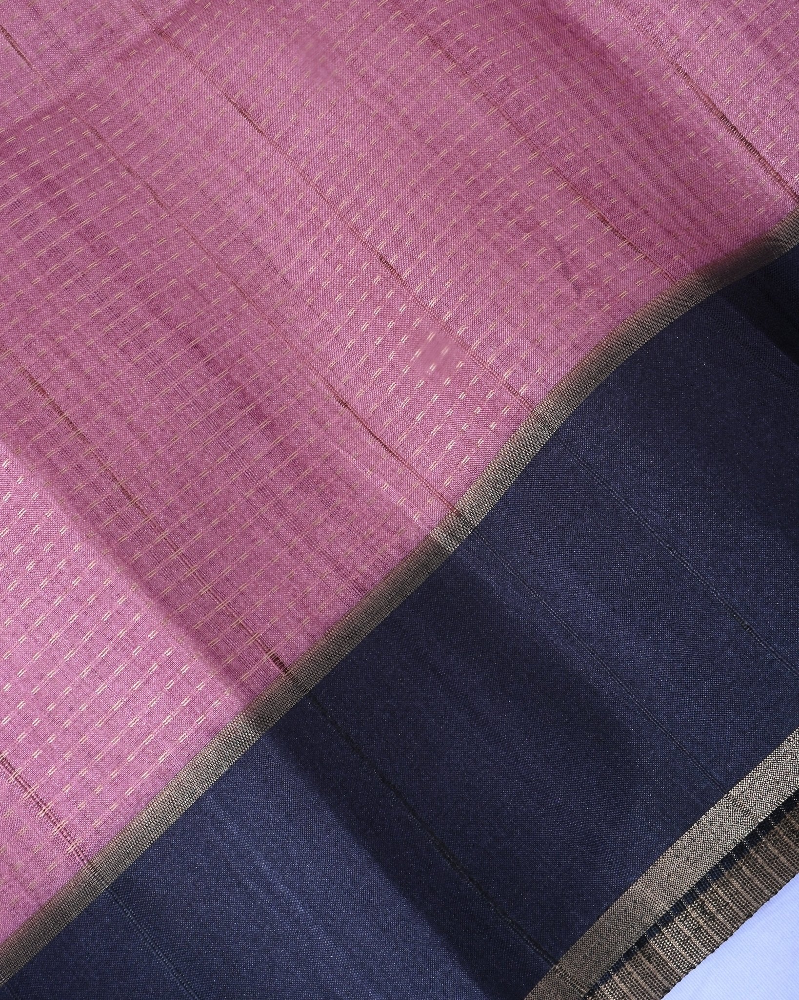 Purple Tusser Banarsi Saree - Shop Vastram