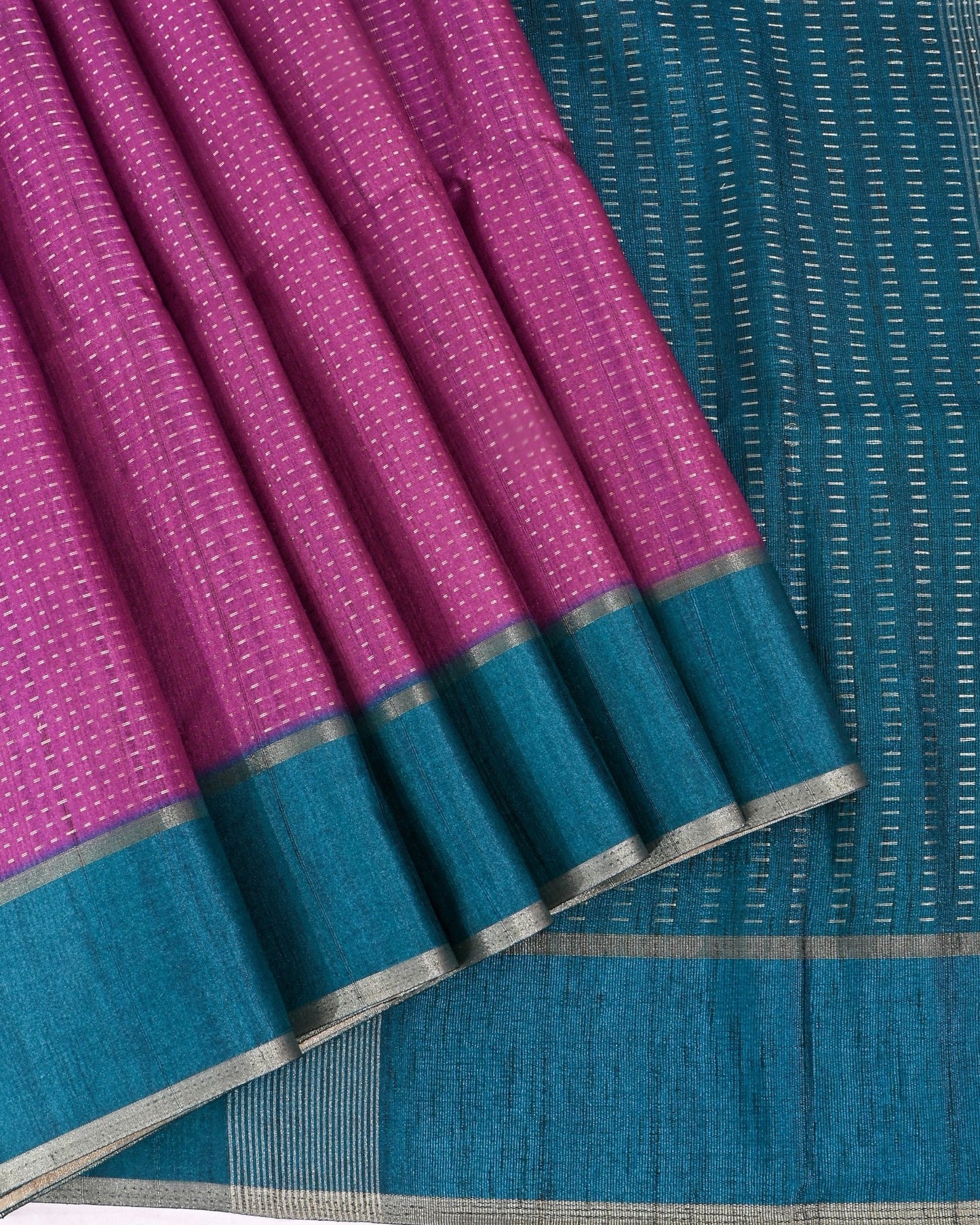 Purple Tusser Banarsi Saree - Shop Vastram