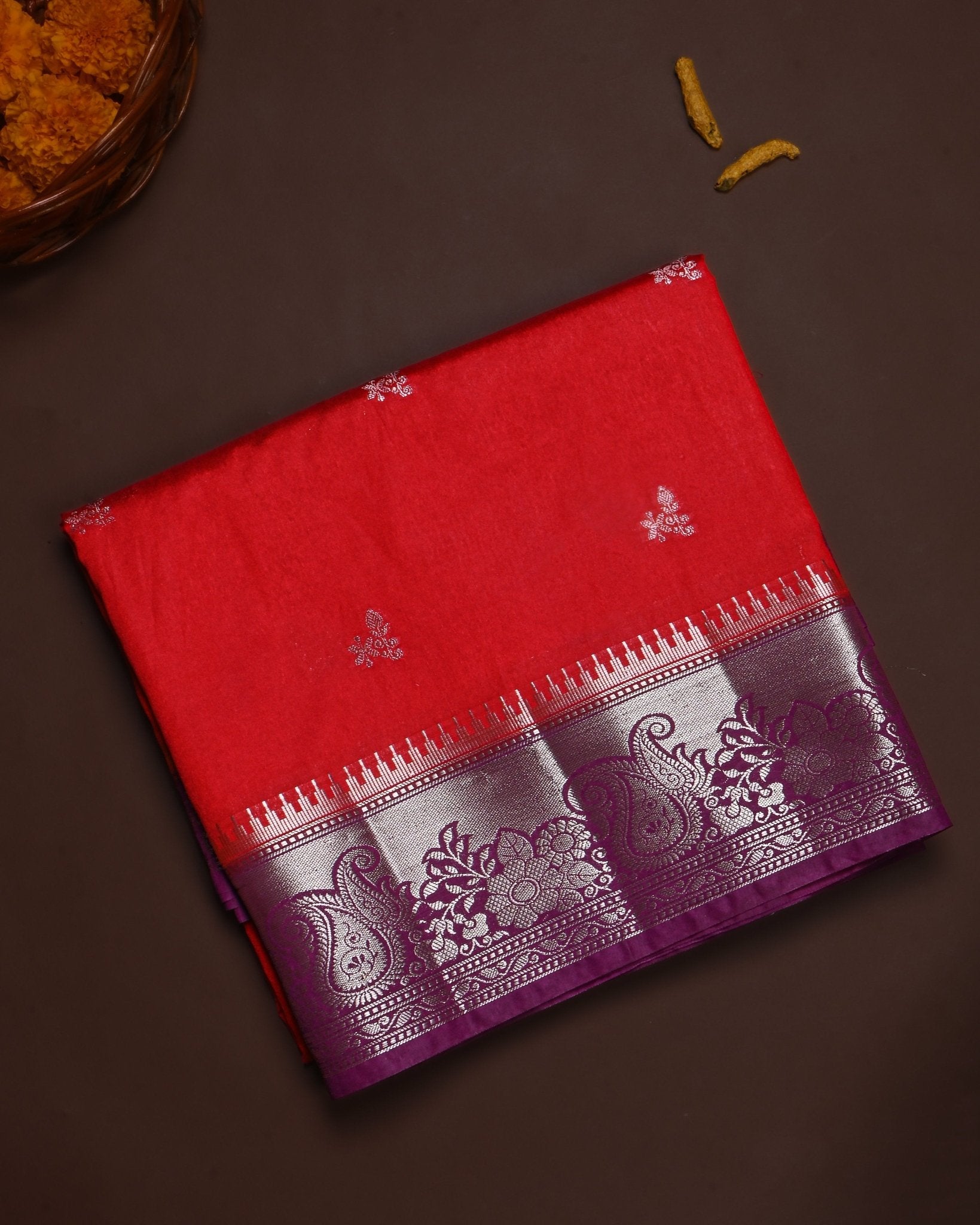 Red color Silk Saree - Shop Vastram