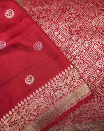 Red Color Silk Saree - Shop Vastram