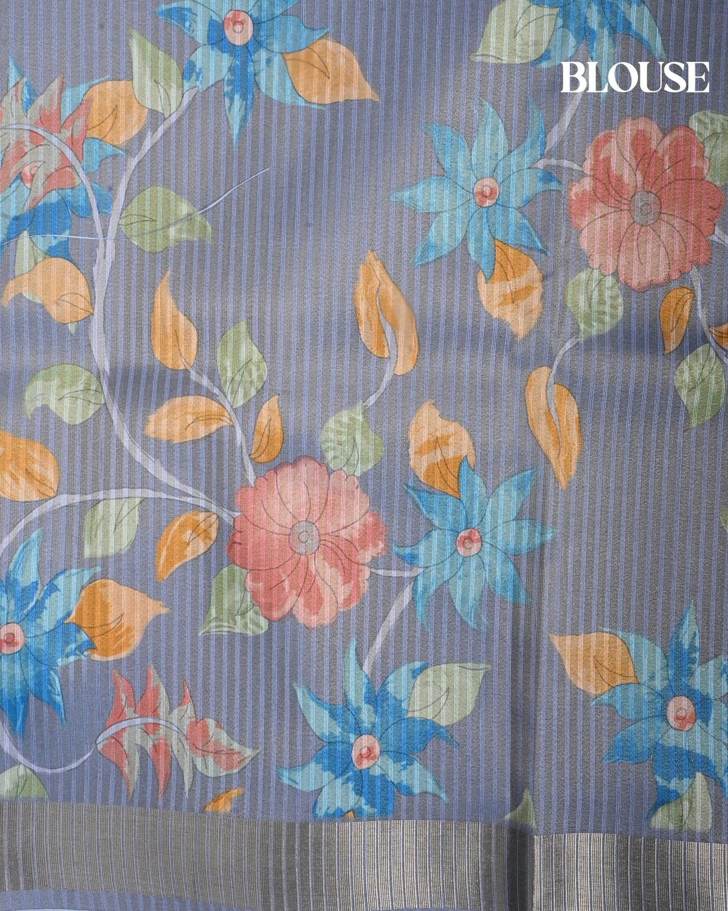 Silver Color Tissue Saree - Shop Vastram