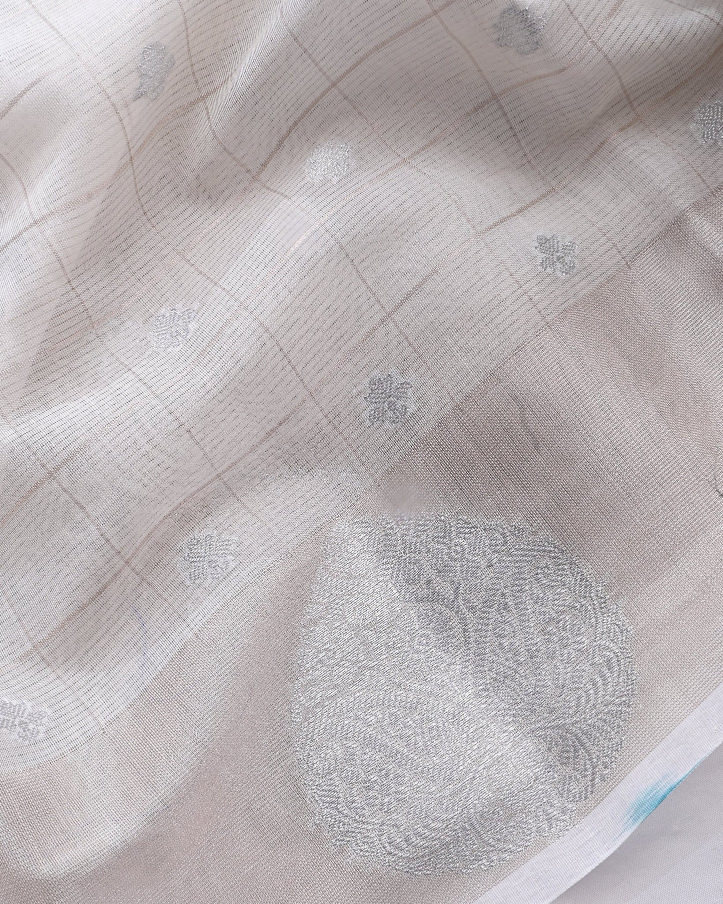 Silver Tissue Banarasi saree - Shop Vastram