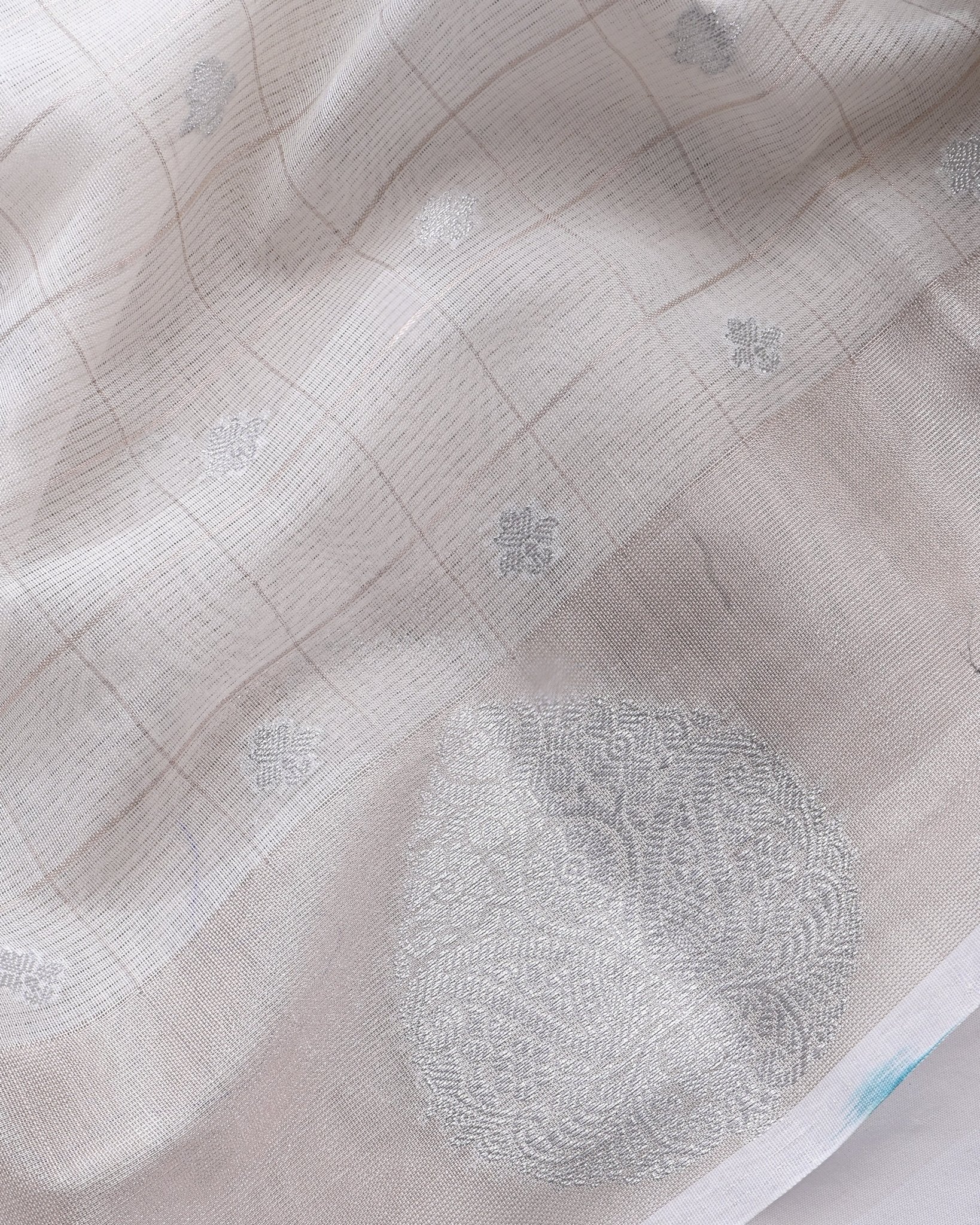 Silver Tissue Banarasi saree - Shop Vastram