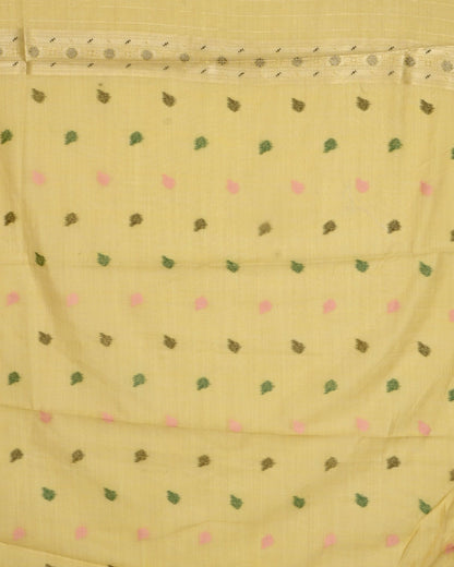 Yellow color Chanderi Saree - Shop Vastram