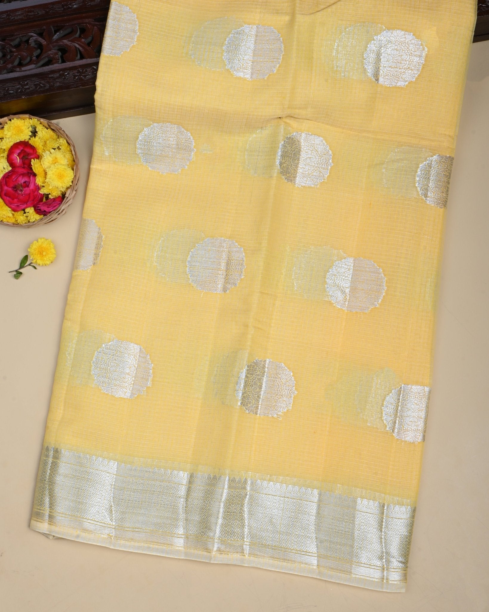 Yellow Color Kota Saree - Shop Vastram