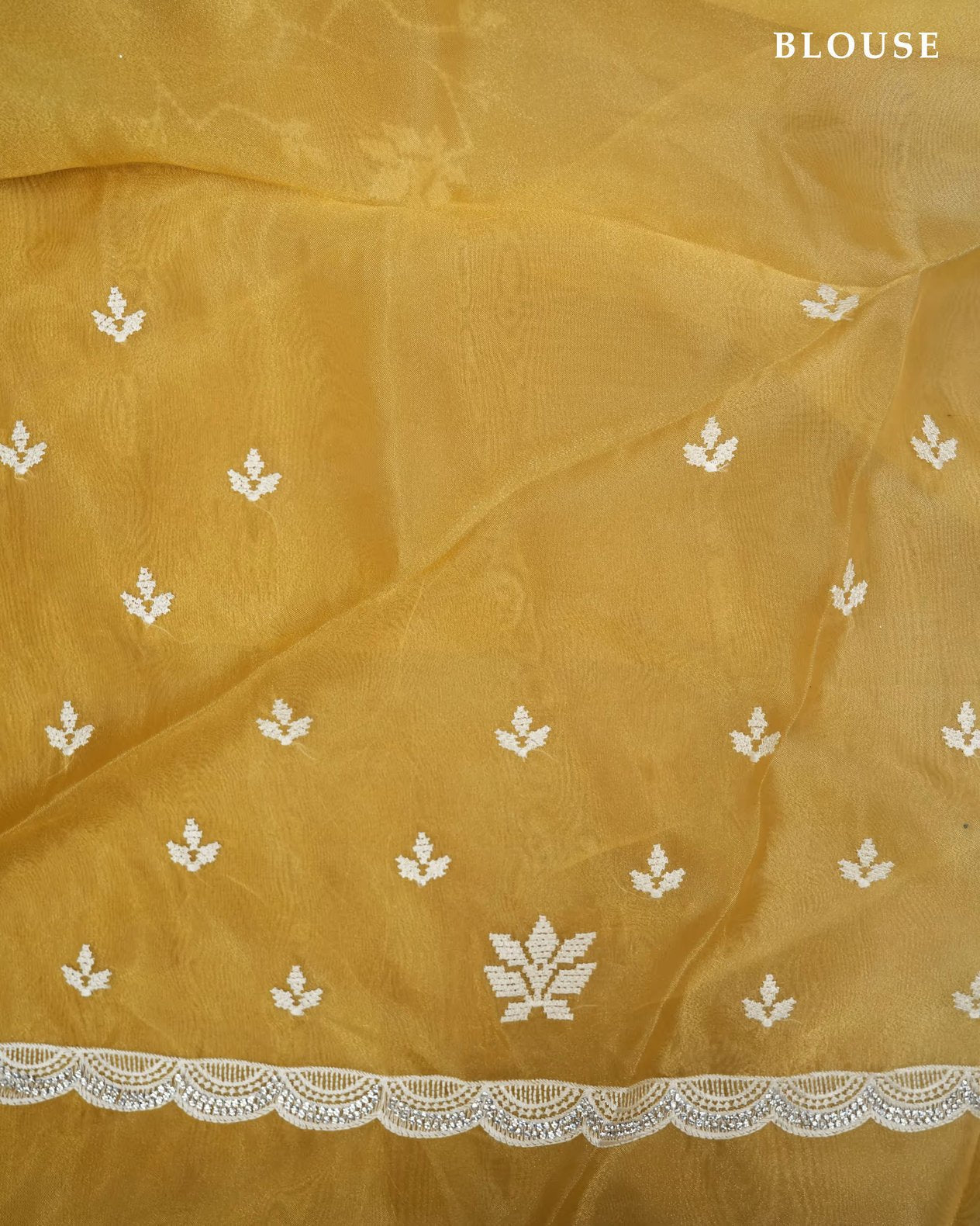 Yellow Color Organza Saree - Shop Vastram