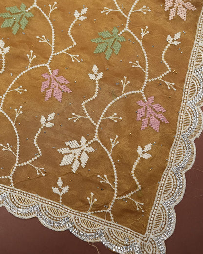 Yellow Color Organza Saree - Shop Vastram