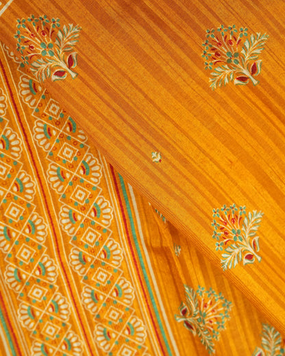 Yellow Color Silk Saree - Shop Vastram