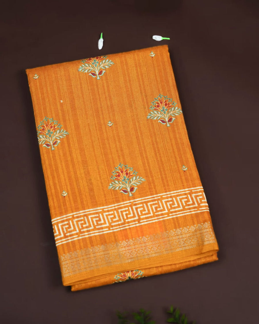 Yellow Color Silk Saree - Shop Vastram