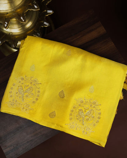 Yellow Color Silk Saree - Shop Vastram