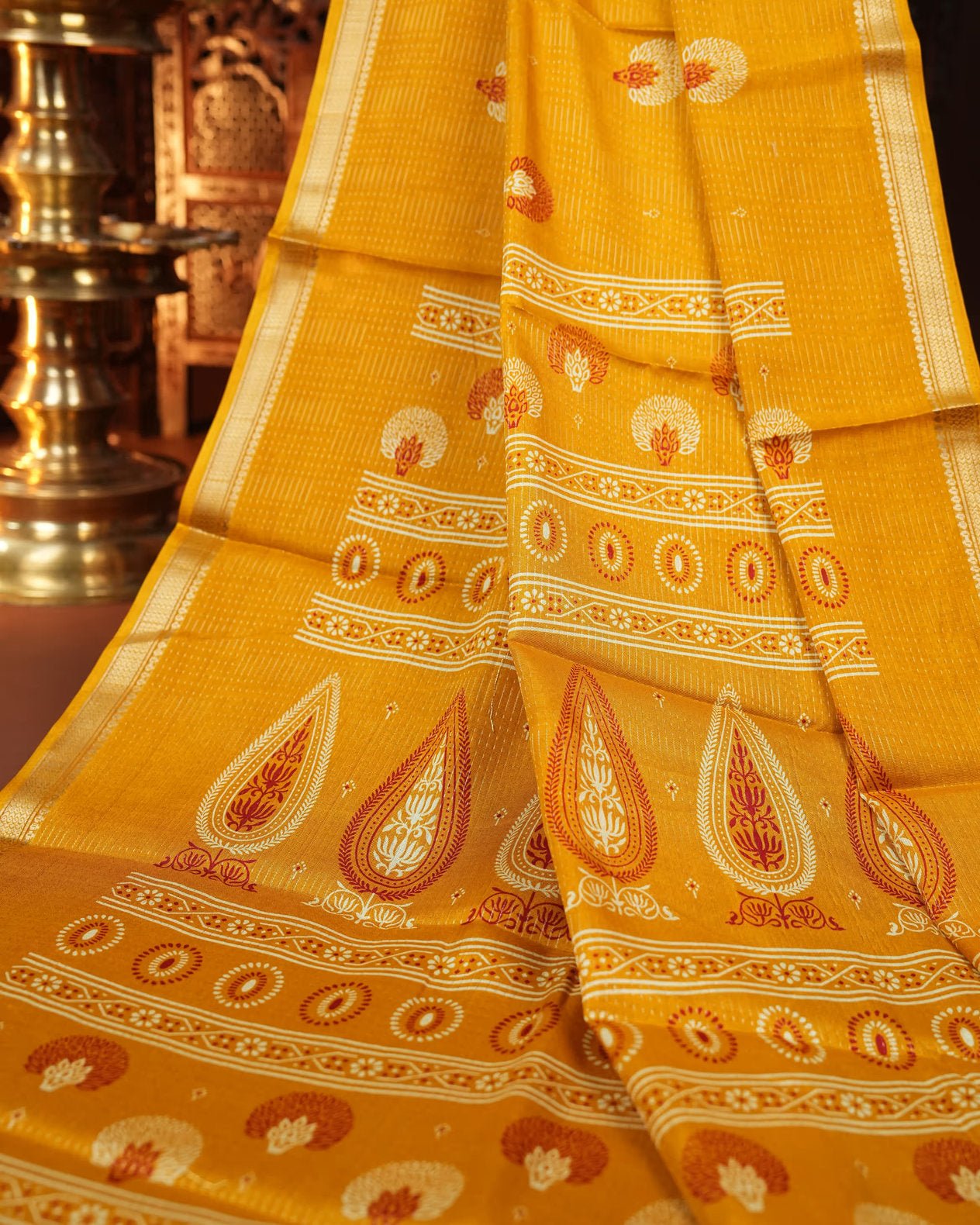 Yellow Color Silk Saree - Shop Vastram