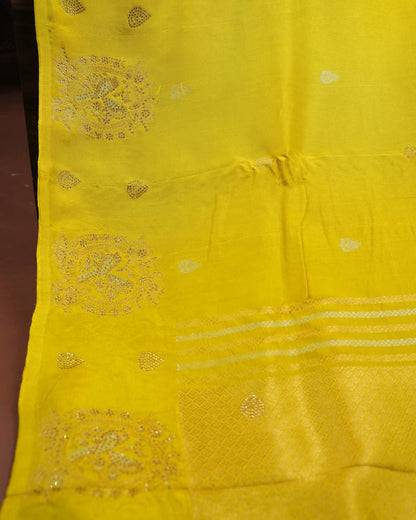 Yellow Color Silk Saree - Shop Vastram