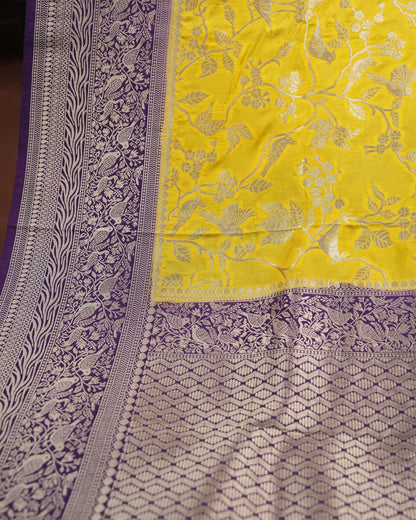 Yellow Color Silk Saree - Shop Vastram