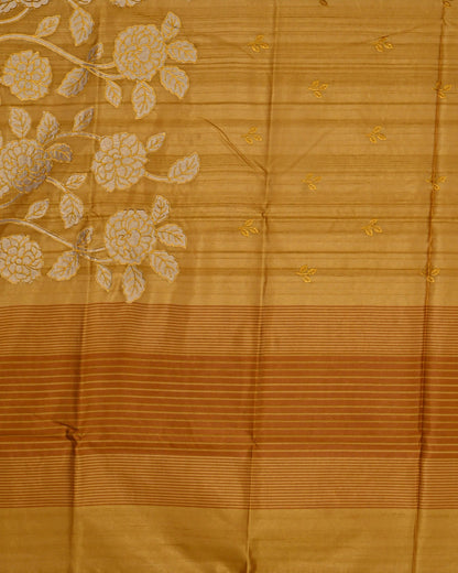 Yellow color Silk Saree - Shop Vastram