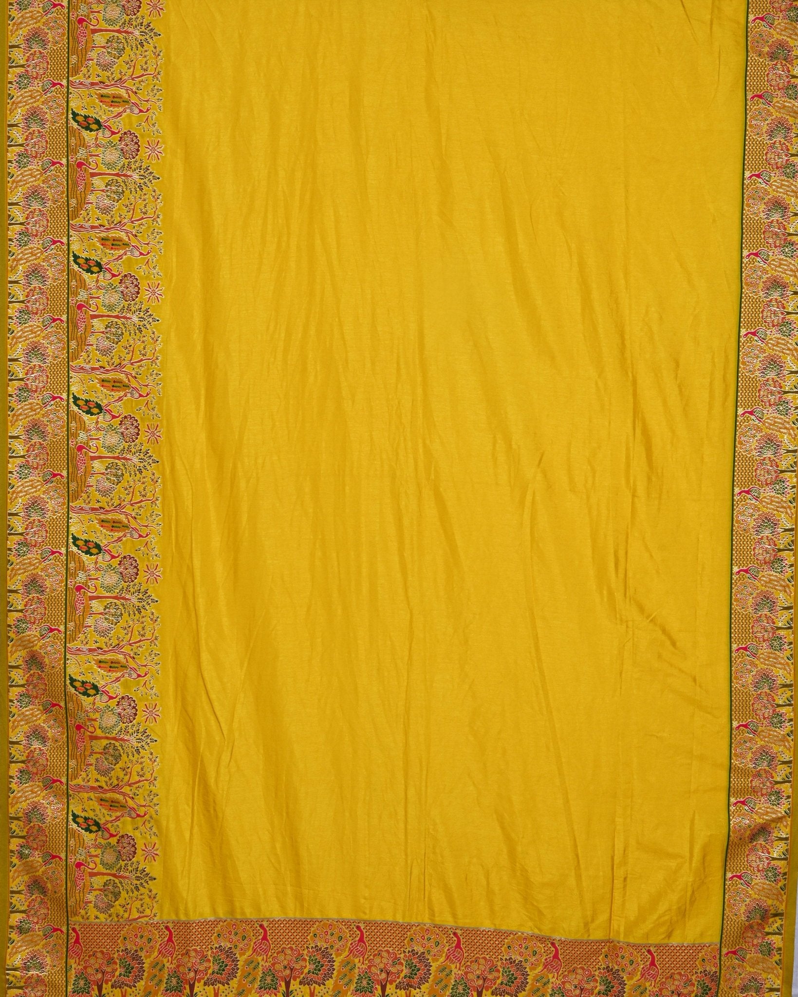 Yellow color Silk Saree - Shop Vastram